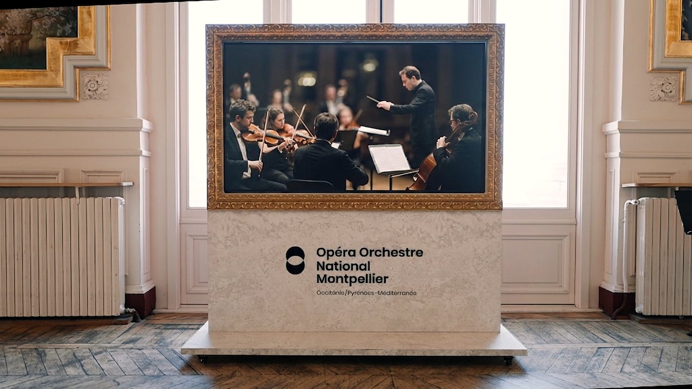 Digital Wall à cadre doré, Opéra Orchestre National Montpellier